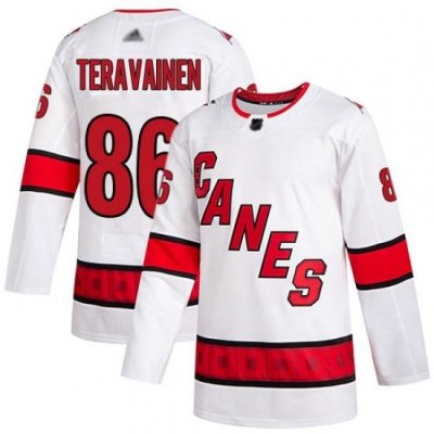 Youth Hurricanes 86 Teuvo Teravainen White Road Authentic Stitched Hockey Jersey