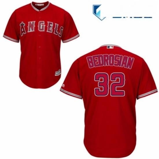 Mens Majestic Los Angeles Angels of Anaheim 32 Cam Bedrosian Replica Red Alternate Cool Base MLB Jersey