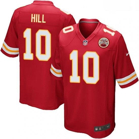 Men Nike Kansas City Chiefs 10 Tyreek Hill Game Red Team Color NFL Jersey