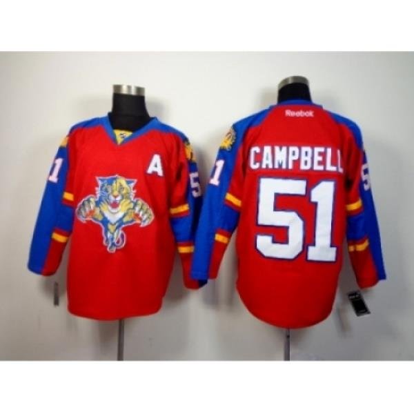 NHL Florida Panthers #51 Brian Campbell Red Home Stitched Jerseys