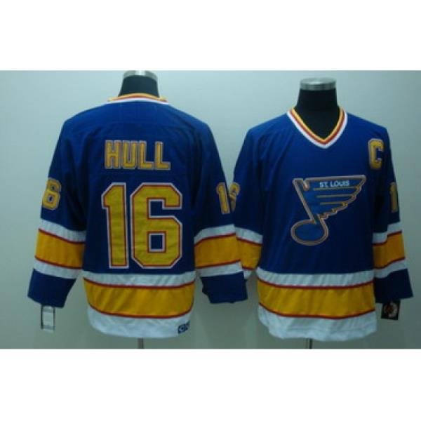 ST.LOUIS BLUES 16 Hull Blue Jerseys CCM