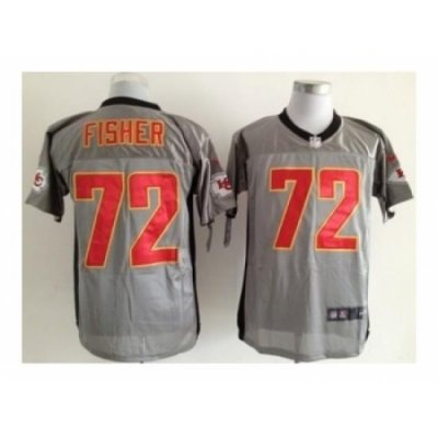 Nike Kansas City Chiefs 72 Eric Fisher grey Elite shadow NFL Jersey