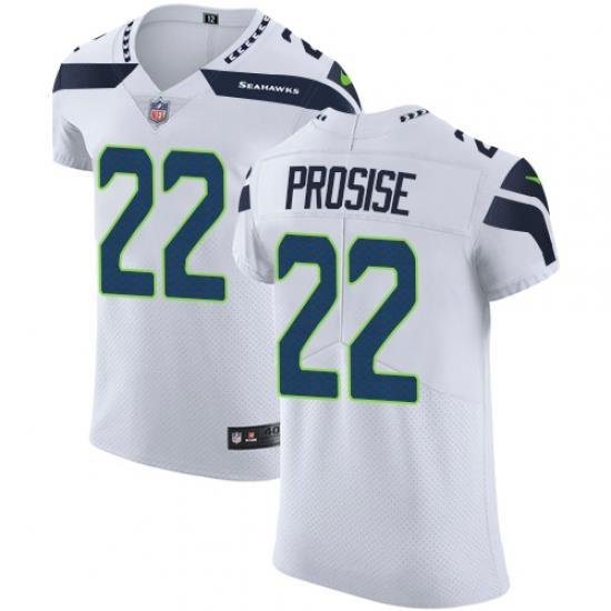 Nike Seahawks #22 C J Prosise White Mens Stitched NFL Vapor Untouchable Elite Jersey