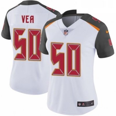 Womens Nike Tampa Bay Buccaneers 50 Vita Vea White Vapor Untouchable Limited Player NFL Jersey