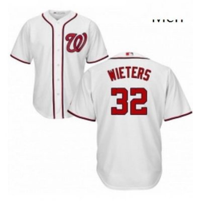 Mens Majestic Washington Nationals 32 Matt Wieters Replica White Home Cool Base MLB Jersey