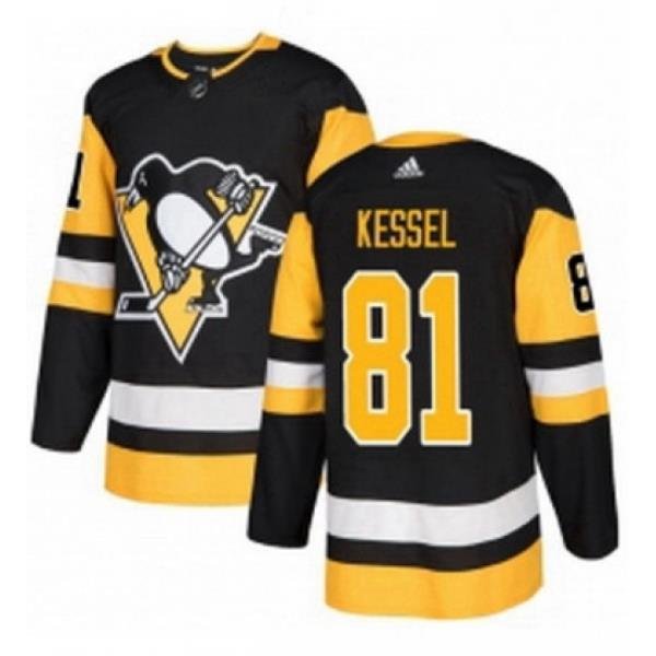 Mens Adidas Pittsburgh Penguins 81 Phil Kessel Authentic Black Home NHL Jersey