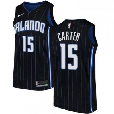 Womens Nike Orlando Magic 15 Vince Carter Swingman Black Alternate NBA Jersey Statement Edition