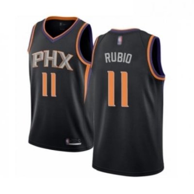 Youth Phoenix Suns 11 Ricky Rubio Swingman Black Basketball Jersey Statement Edition