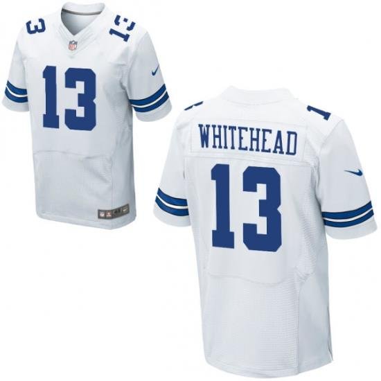 Nike Cowboys 13 Lucky Whitehead White Elite Jersey