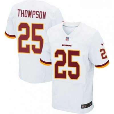 Mens Nike Washington Redskins 25 Chris Thompson Elite White NFL Jersey