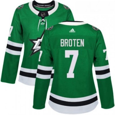 Womens Adidas Dallas Stars 7 Neal Broten Authentic Green Home NHL Jersey