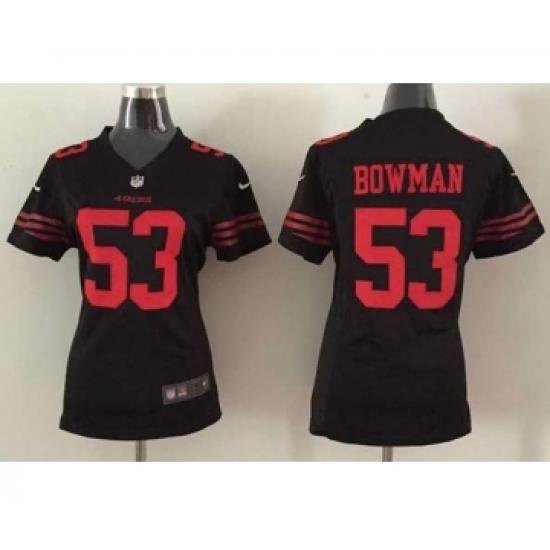 nike women nfl jerseys san francisco 49ers 53 bowman black[nike]