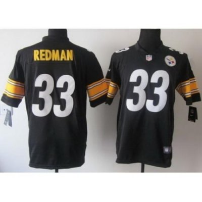 Nike Pittsburgh Steelers 33 Isaac Redman Black Game NFL Jersey