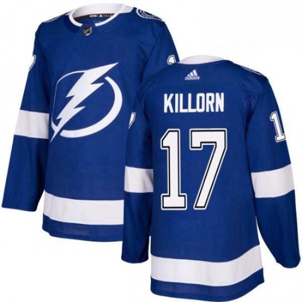 Mens Adidas Tampa Bay Lightning 17 Alex Killorn Premier Royal Blue Home NHL Jersey