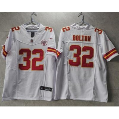 Men Kansas City Chiefs 32 Nick Bolton White 2023 F U S E Vapor Untouchable Limited Stitched Jersey