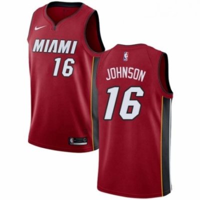 Womens Nike Miami Heat 16 James Johnson Swingman Red NBA Jersey Statement Edition