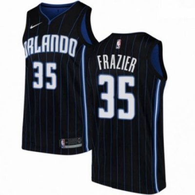 Mens Nike Orlando Magic 35 Melvin Frazier Swingman Black NBA Jersey Statement Edition