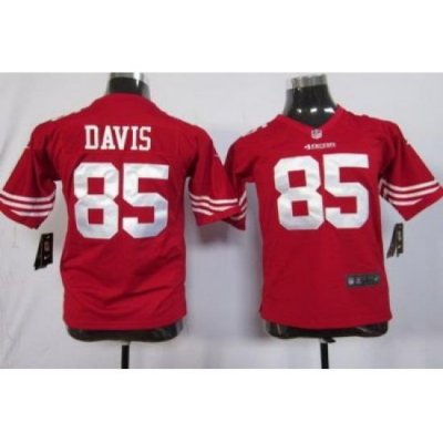 Youth Nike San Francisco 49ers #85 Vernon Davis Red Nike NFL Jerseys