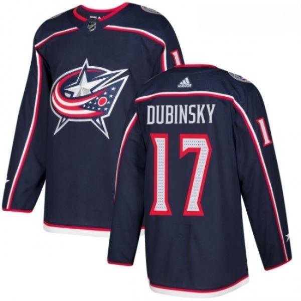 Youth Adidas Columbus Blue Jackets 17 Brandon Dubinsky Premier Navy Blue Home NHL Jersey