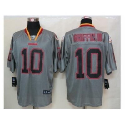 Nike Washington Redskins 10 Robert Griffin III Grey Elite Lights Out NFL Jersey