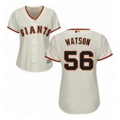 Womens Majestic San Francisco Giants 56 Tony Watson Authentic Cream Home Cool Base MLB Jersey