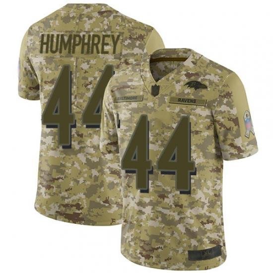 Ravens 44 Marlon Humphrey Camo Youth Stitched Football Limited 2018 Salute to Service Jersey