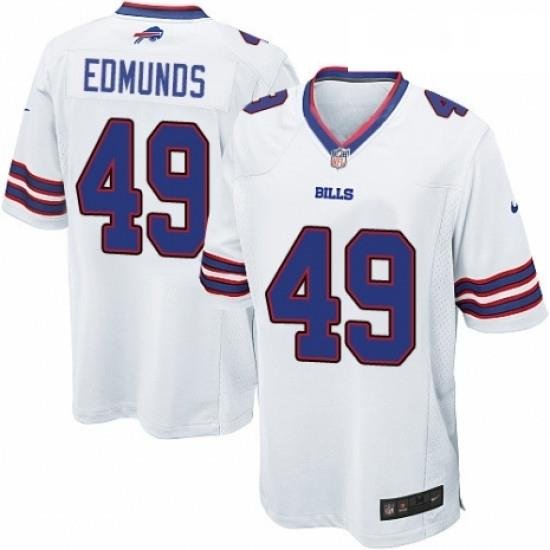 Mens Nike Buffalo Bills 49 Tremaine Edmunds Game White NFL Jersey