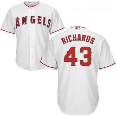 Youth Majestic Los Angeles Angels of Anaheim 43 Garrett Richards Replica White Home Cool Base MLB Jersey