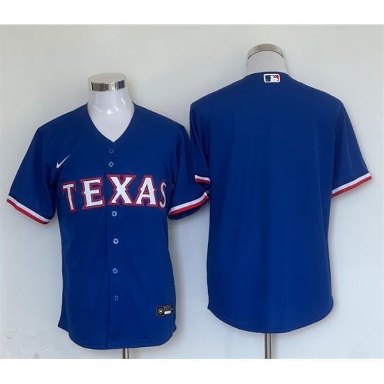 Men Texas Rangers Blank Royal Cool Base Stitched Baseball Jersey