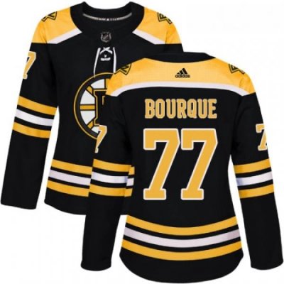 Womens Adidas Boston Bruins 77 Ray Bourque Premier Black Home NHL Jersey