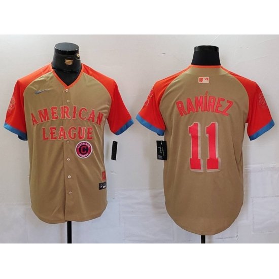 Men American League 11 Jos E9 Ram EDrez Cream 2024 All Star Limited Stitched Jersey 5