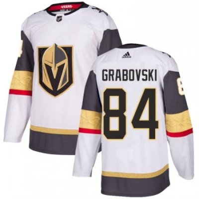 Womens Adidas Vegas Golden Knights 84 Mikhail Grabovski Authentic White Away NHL Jersey