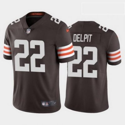 men grant delpit cleveland browns brown vapor limited jersey