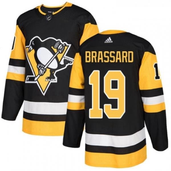 Youth Adidas Pittsburgh Penguins 19 Derick Brassard Authentic Black Home NHL Jersey