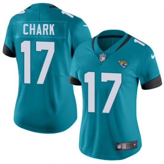 Nike Jaguars #17 DJ Chark Teal Green Alternate Women Stitched Jersey