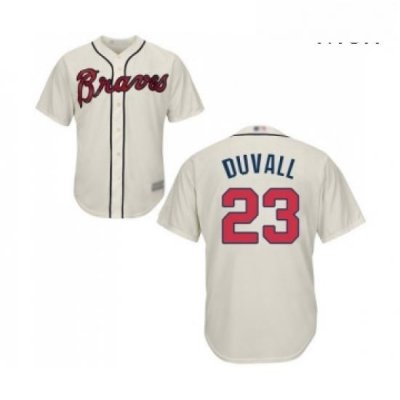 Mens Atlanta Braves 23 Adam Duvall Replica Cream Alternate 2 Cool Base Baseball Jersey