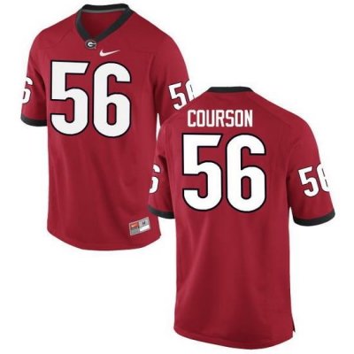 Men Georgia Bulldogs #56 John Courson College Football Jerseys-Red