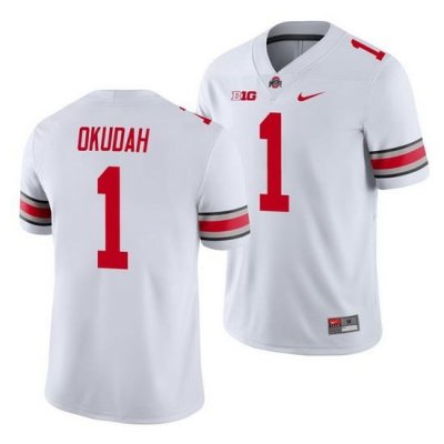 Ohio State Buckeyes Jeff Okudah White Game Men'S Jersey