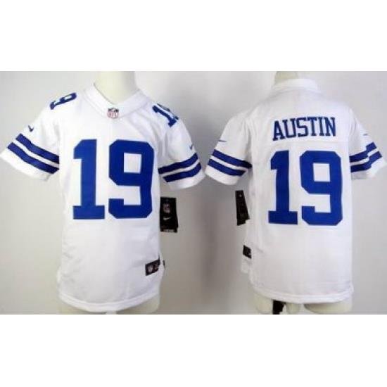 Youth Nike Dallas CoWboys #19 Miles Austin White Nike NFL Jerseys