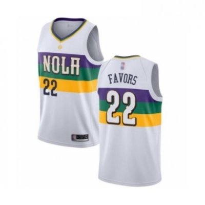 Womens New Orleans Pelicans 22 Derrick Favors Swingman White Basketball Jersey City Edition