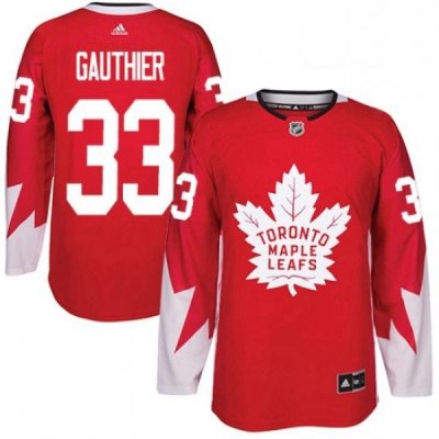 Youth Adidas Toronto Maple Leafs 33 Frederik Gauthier Authentic Red Alternate NHL Jersey