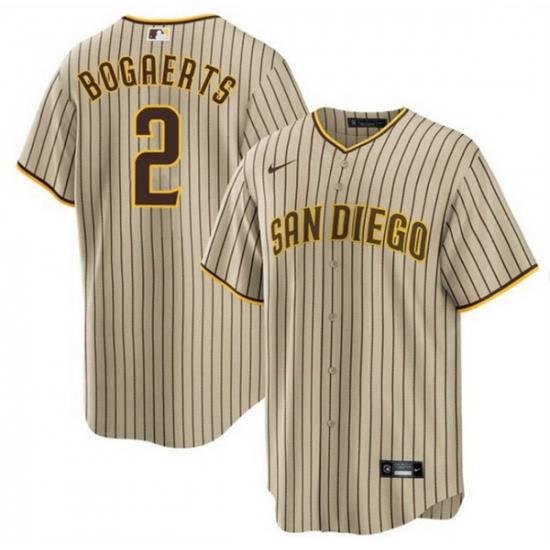 Men San Diego Padres 2 Xander Bogaerts Tan Cool Base Stitched Baseball Jersey