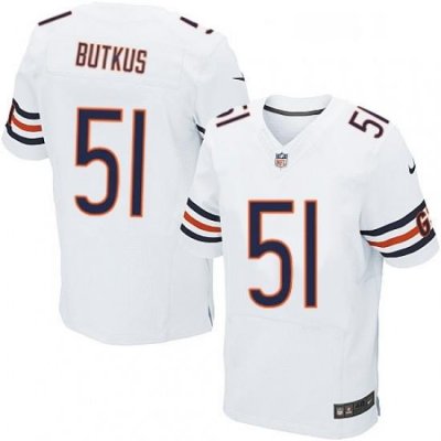 Mens Nike Chicago Bears 51 Dick Butkus Elite White NFL Jersey