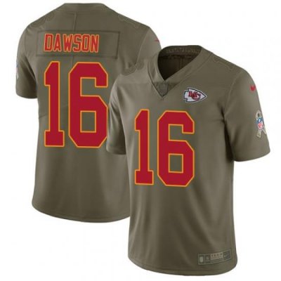 Nike Chiefs #16 Len Dawson Olive Mens Stitched NFL Limited 2017 Salute to Service Jersey