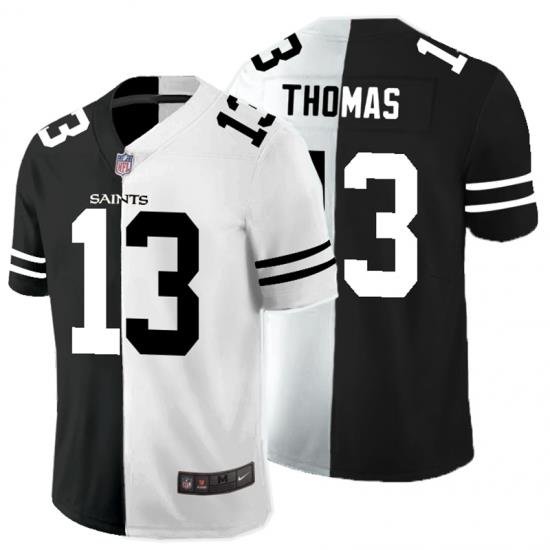 Nike Saints 13 Michael Thomas Black And White Split Vapor Untouchable Limited Jersey