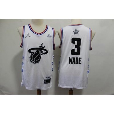 Heat 3 Dwyane Wade White 2019 NBA All Star Game Jordan Brand Swingman Jersey