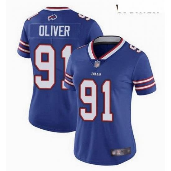 Women Nike Bills 91 Ed Oliver Royal Women Vapor Untouchable Limited Jersey