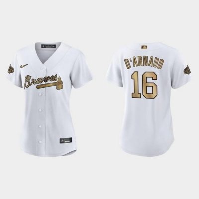 Women Atlanta Braves Travis D'Arnaud 2022 Mlb All Star Game Replica White Jersey