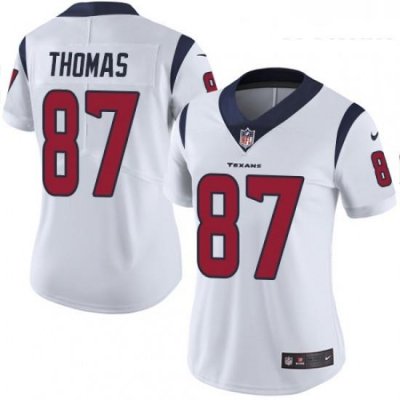 Womens Nike Houston Texans 87 Demaryius Thomas White Vapor Untouchable Limited Player NFL Jersey