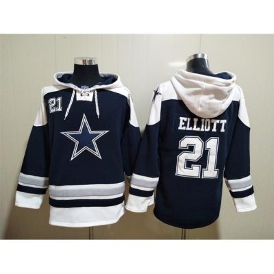 NFL Men Dallas Cowboys 21 Ezekiel Elliott Stitched Hoodie